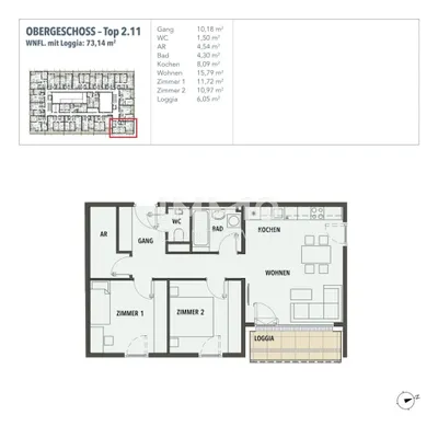 3-Zimmer-Wohnung kaufen in Wien – 67,09 m², € 371.000 – Bild 16 von 16