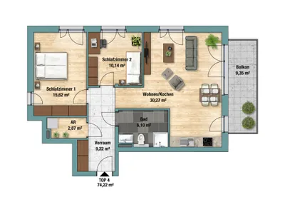 3-Zimmer-Wohnung kaufen in Salzburg-Umgebung – 74 m², € 630.000 – Bild 6 von 6