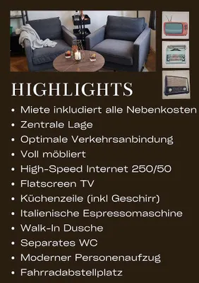 Alles inklusive, voll möbliert – Bild 2