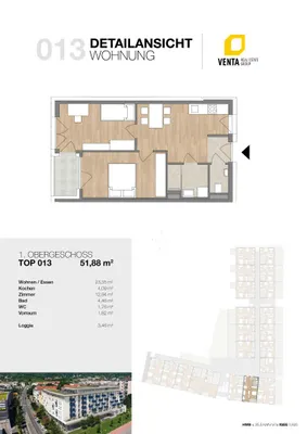 2-Zimmer-Wohnung mieten in Graz – 48,42 m², € 699 – Bild 6 von 7