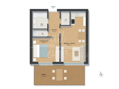 2-Zimmer-Wohnung kaufen in Klagenfurt – 51,06 m², € 269.000 – Bild 9 von 9
