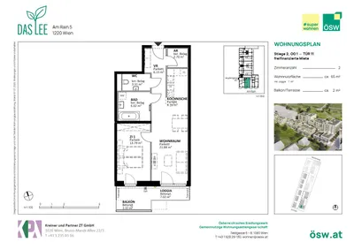 2-Zimmer-Wohnung mieten in Wien – 65,59 m², € 1.236 – Bild 5 von 5