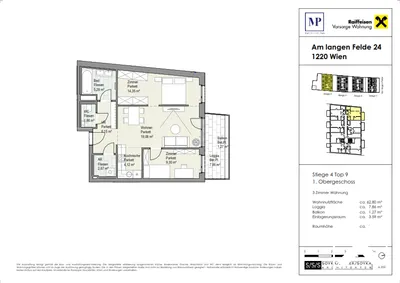 3-Zimmer-Immobilie kaufen in Wien – 62,84 m², € 407.000 – Bild 7 von 7