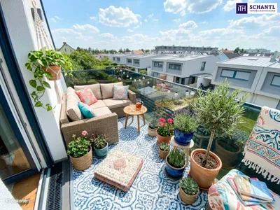 1 Zimmer mit Klimaanlage und großer Terrasse | Ruhelage | Badeteich Hirschstetten in Fußnähe