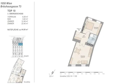 2-Zimmer-Wohnung kaufen in Wien – 44,89 m², € 219.000 – Bild 9 von 9