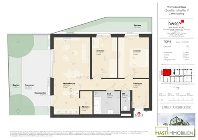 3-Zimmer-Wohnung kaufen in Mödling – 77,16 m², € 539.000 – Bild 15 von 15