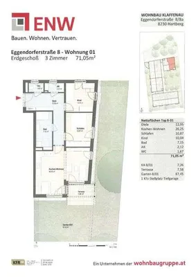 3-Zimmer-Wohnung mieten in Hartberg-Fürstenfeld – 71,11 m², € 976 – Bild 2 von 2