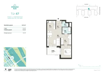 2-Zimmer-Wohnung mieten in Wien – 54,69 m², € 1.130 – Bild 9 von 9