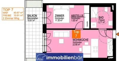 2-Zimmer-Wohnung kaufen in Linz – 40,67 m², € 345.000 – Bild 7 von 7
