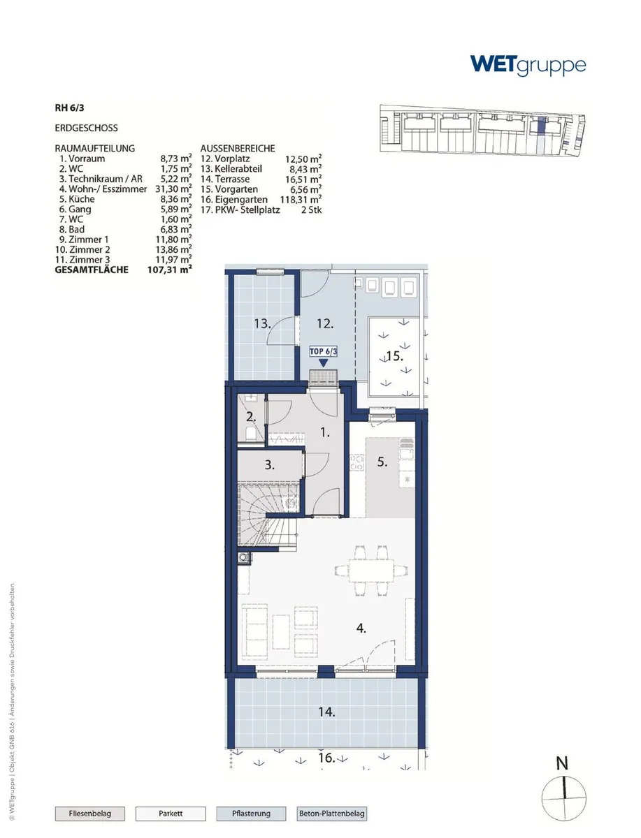 Natschbach-Loipersbach | Erstvergabe RH 6/3 | Miete - Ansicht 2