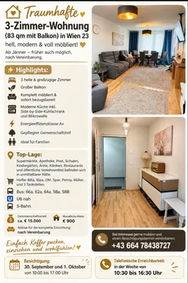 Wohnung mieten in Wien – 83 m², € 900 – Bild 1 von 6