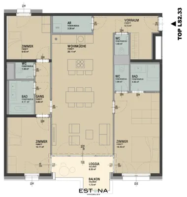 4-Zimmer-Wohnung kaufen in Wien – 106,2 m², € 653.400 – Bild 21 von 22