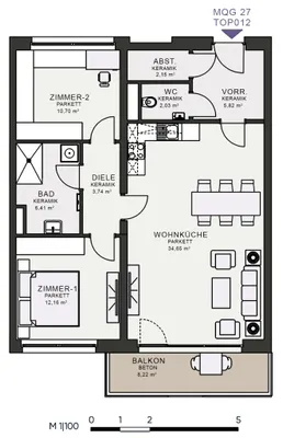 3-Zimmer-Wohnung mieten in Graz – 77,68 m², € 1.151 – Bild 6 von 6