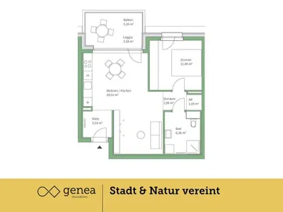 2-Zimmer-Wohnung kaufen in Graz – 53,39 m², € 270.000 – Bild 2 von 16