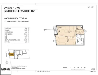 2-Zimmer-Wohnung mieten in Wien – 42,9 m², € 999 – Bild 25 von 25