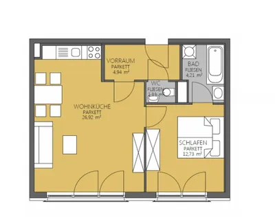 2-Zimmer-Wohnung mieten in Wien – 50,11 m², € 999 – Bild 7 von 7