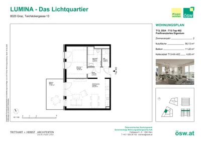 2-Zimmer-Wohnung kaufen in Graz – 56,13 m², € 273.000 – Bild 11 von 11
