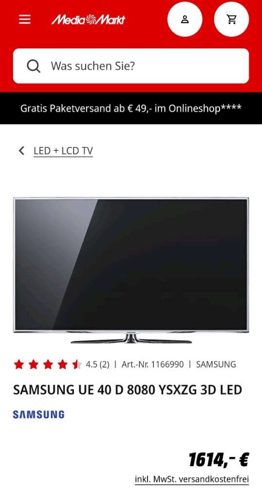 Samsung UE 40 selling F 5700 - sehr guter Zustand!!