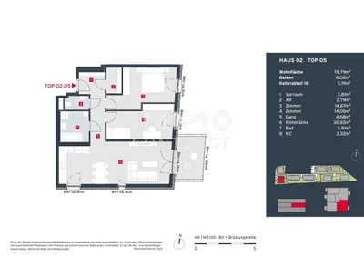3-Zimmer-Wohnung kaufen in Bruck an der Leitha – 78,79 m², € 412.000 – Bild 16 von 16