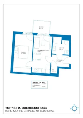 Wohnung mieten in Graz – 38,95 m², € 588 – Bild 8 von 8