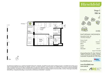 2-Zimmer-Wohnung kaufen in Wien – 46 m², € 271.000 – Bild 7 von 8
