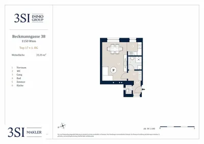 1-Zimmer-Wohnung kaufen in Wien – 33,35 m², € 185.000 – Bild 7 von 7