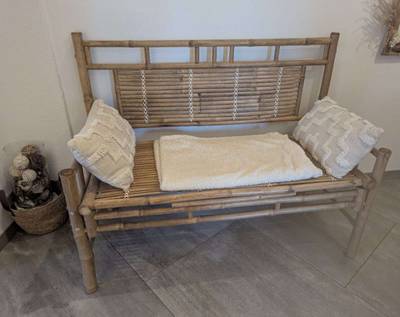 Gartenbank Sitzbank Bambus,  80,- (4840 Vcklabruck) - willhaben