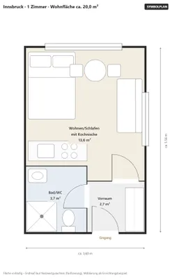 1-Zimmer-Wohnung kaufen in Innsbruck – 20 m², € 110.000 – Bild 4 von 4