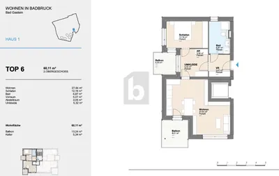 2-Zimmer-Wohnung kaufen in Sankt Johann im Pongau – 60 m², € 362.000 – Bild 5 von 6