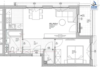 2-Zimmer-Wohnung mieten in Wien – 45 m², € 849 – Bild 6 von 6