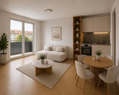 Sanierte 1,5-Zimmer-Wohnung mit Loggia in Kaisermühlen - 1220 Wien – Bild 2