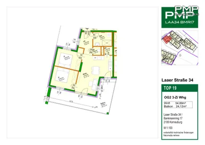 3-Zimmer-Wohnung kaufen in Korneuburg – 54,41 m², € 338.700 – Bild 6 von 6