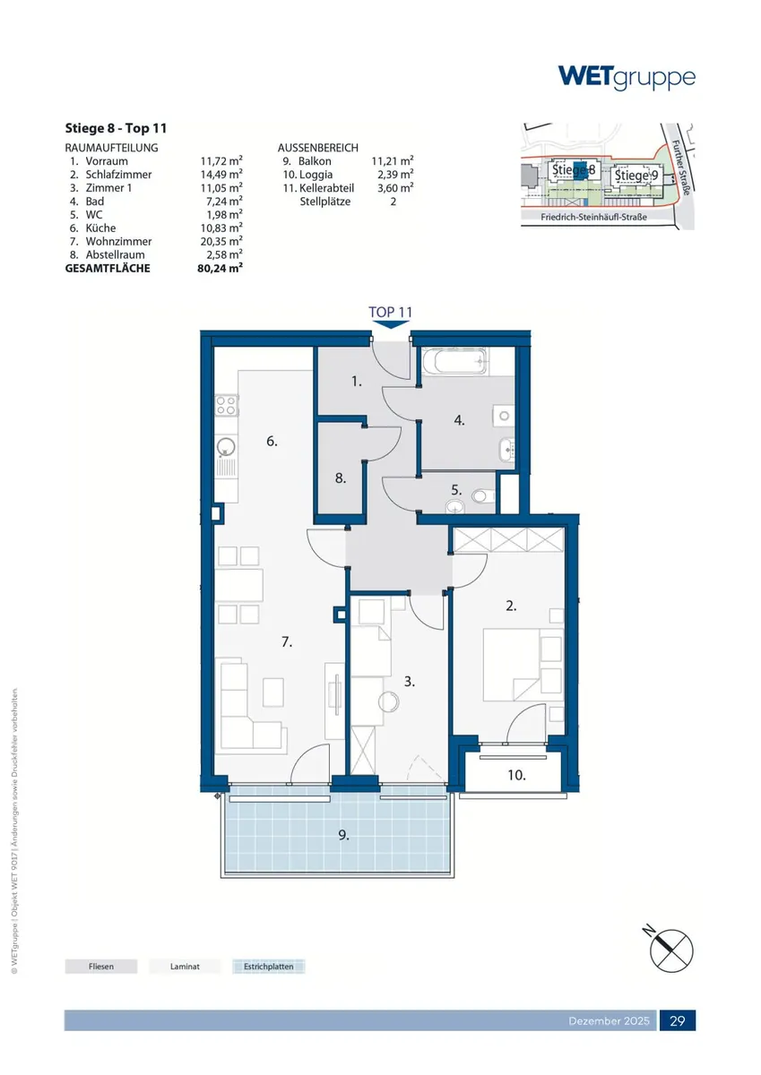 geförderte Wohnung | Fertigstellung 3. Quartal 2027 | Loggia+Balkon | 2.OG | Miete mit Kaufoption - Widok 2