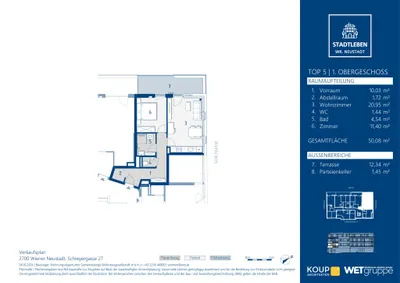 2-Zimmer-Wohnung kaufen in Wiener Neustadt – 50,08 m², € 205.200 – Bild 9 von 9