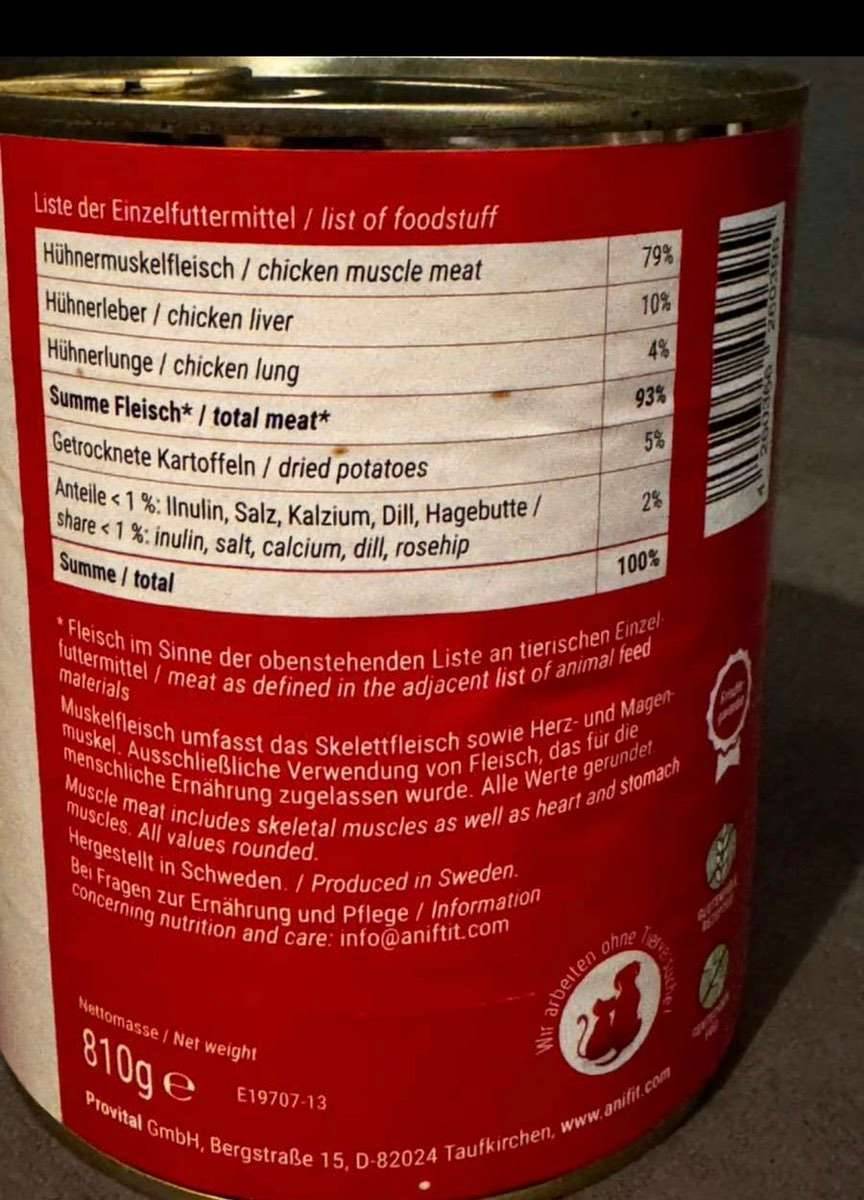 6 Dosen AniFit Hundefutter 810g,  36,- (4470 Enns) - willhaben