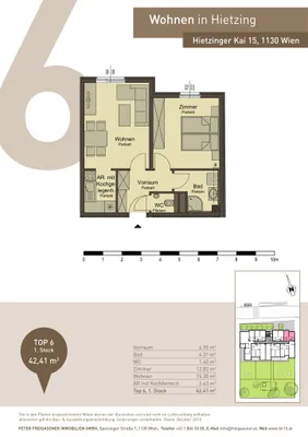2-Zimmer-Wohnung kaufen in Wien – 42,41 m², € 227.000 – Bild 20 von 21