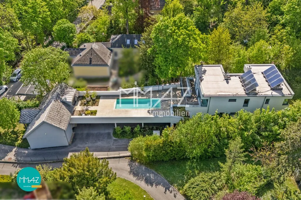 Private Oase in Hinterbrühl! Architekturvilla mit Pool und separater Dependance für Arbeit und Wellness. Panoramablick - Widok 3