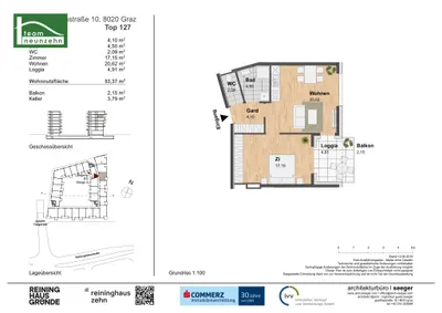 2-Zimmer-Wohnung mieten in Graz – 48,46 m², € 799 – Bild 24 von 24