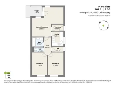 3-Zimmer-Wohnung kaufen in Linz – 70,9 m², € 229.000 – Bild 20 von 20