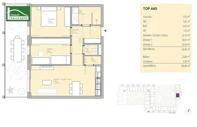 3-Zimmer-Wohnung mieten in Graz – 61,87 m², € 999 – Bild 17 von 17