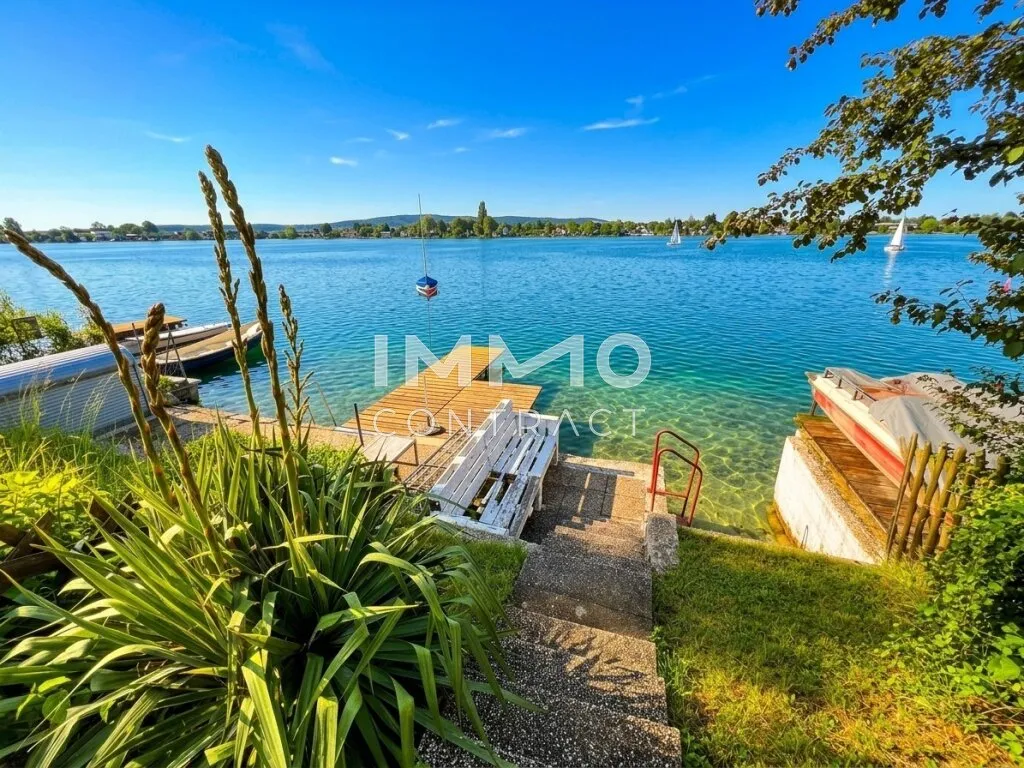 BADEHAUS mit PRIVATSTEG_Superädifikat am Neufelder See I > Uferparzelle < NEUE PREISGESTALTUNG!, Hornstein