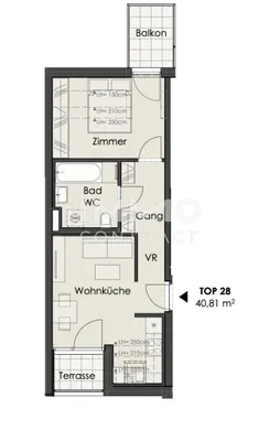 2-Zimmer-Wohnung kaufen in Wien – 40,81 m², € 309.000 – Bild 10 von 11