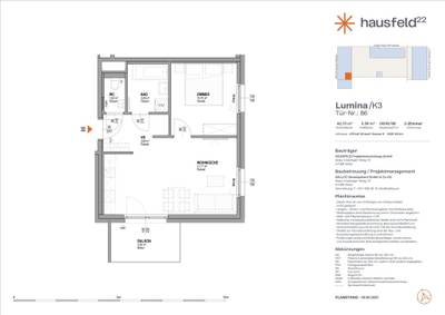 Top: A.86 ● LUMINA im Hausfeld²² ● Unbefristet ● Termin online buchen: www.hausfeld22.at/lumina