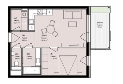 2-Zimmer-Wohnung mieten in Wien – 47 m², € 1.198 – Bild 31 von 31