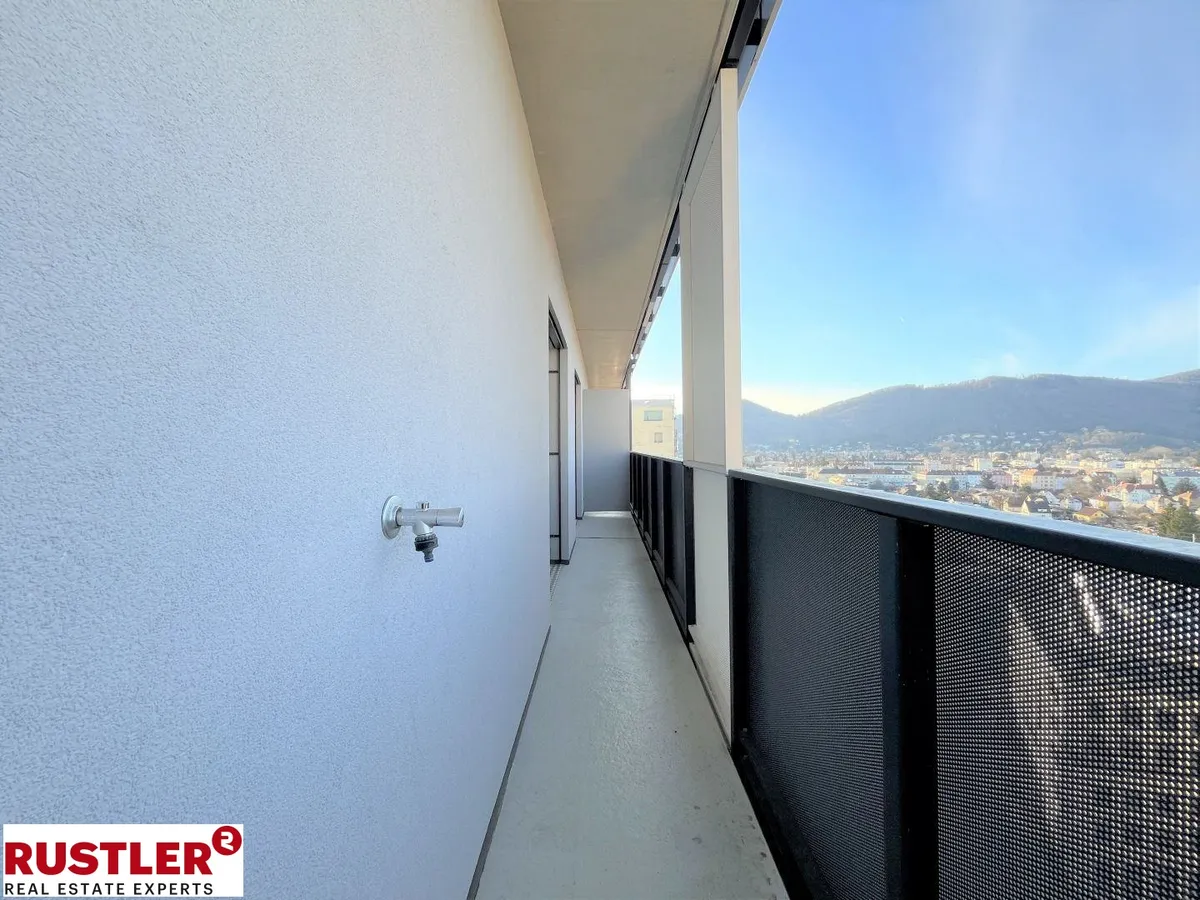 Skyline-Feeling über Graz | Moderne 3-Zimmer-Wohnung mit Sonnenbalkon – pohled 2