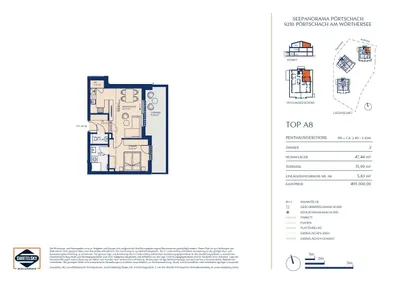 2-Zimmer-Wohnung kaufen in Klagenfurt Land – 47,44 m², € 495.000 – Bild 13 von 13