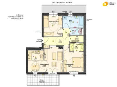 3-Zimmer-Wohnung mieten in Mistelbach – 72,8 m², € 934 – Bild 11 von 13