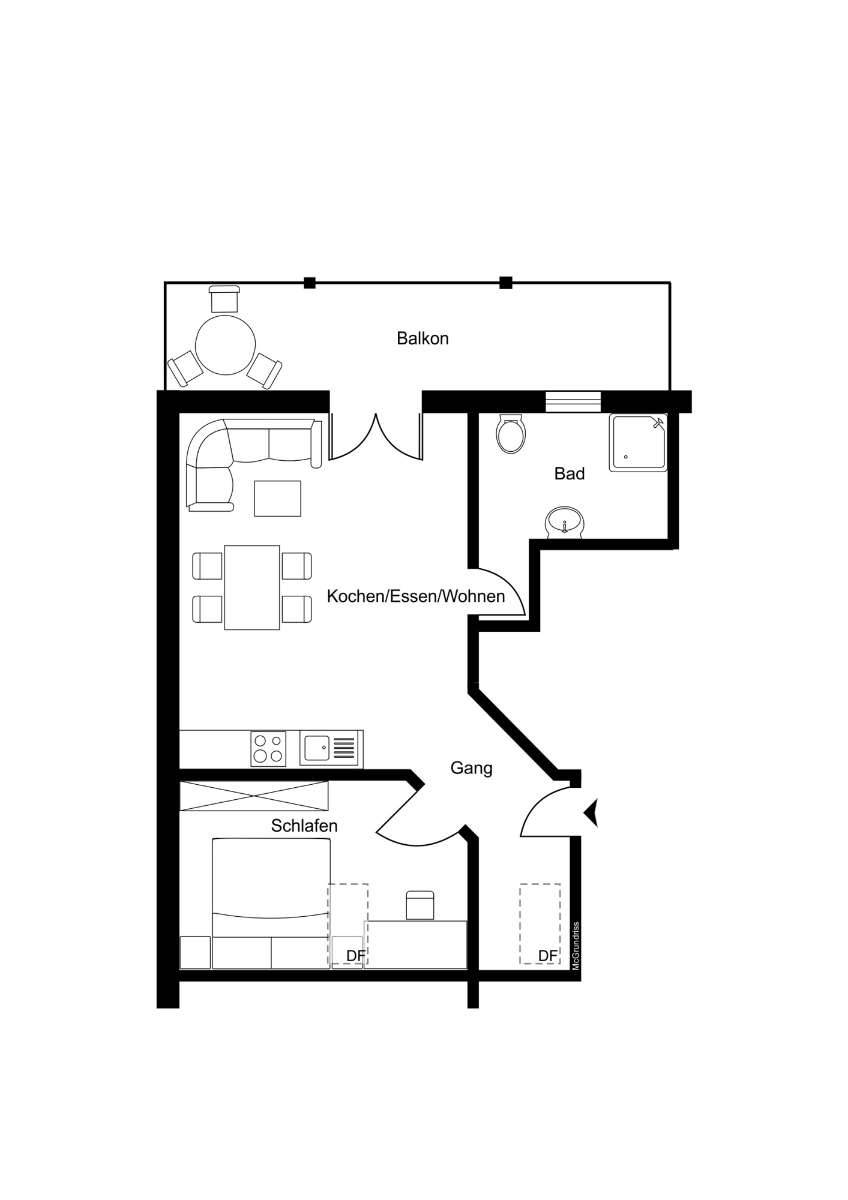 Preiswerte 3-Zimmer Maisonette Wohnung – pohled 2