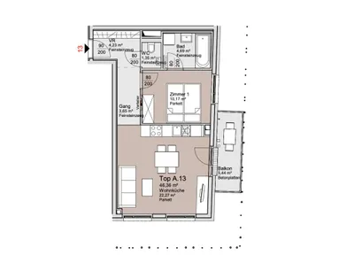 2-Zimmer-Wohnung kaufen in Wien – 46,36 m², € 321.000 – Bild 12 von 12