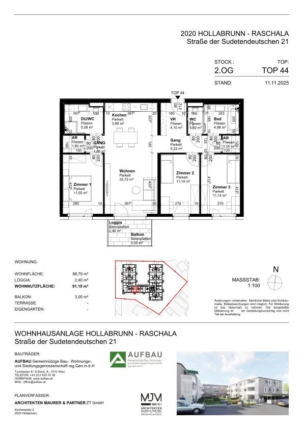 Wohnung – Hollabrunn, Gartenstadt, Katastralgemeinde Hollabrunn - Ansicht 2